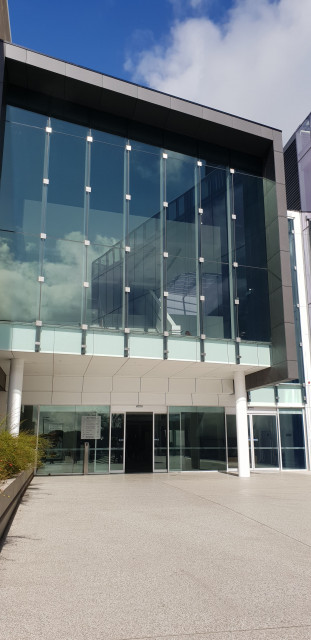 Entrance to the Hub from Registry Road