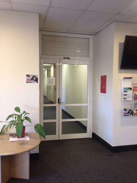 Entrances to the offices