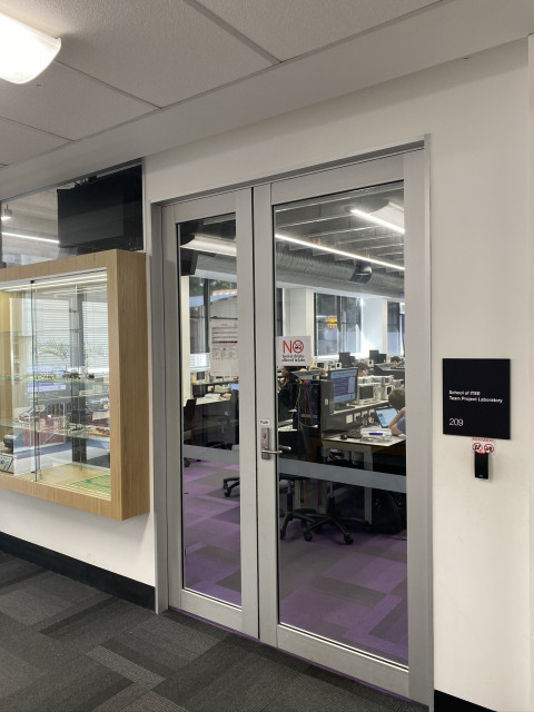 Entry to the project laboratory