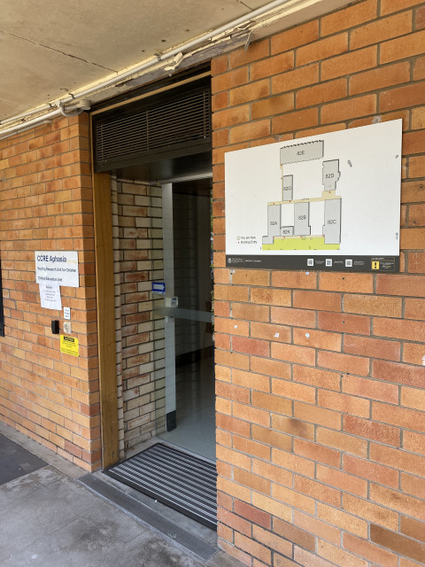 Entry view of the building
