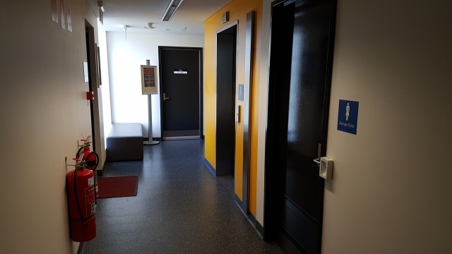Female toilets from main entrance hallway.