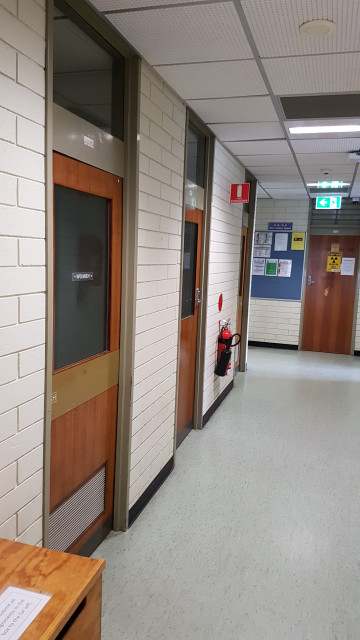 Female toilets in the northwest corner.