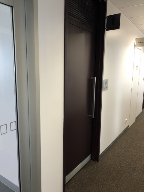 First door on left