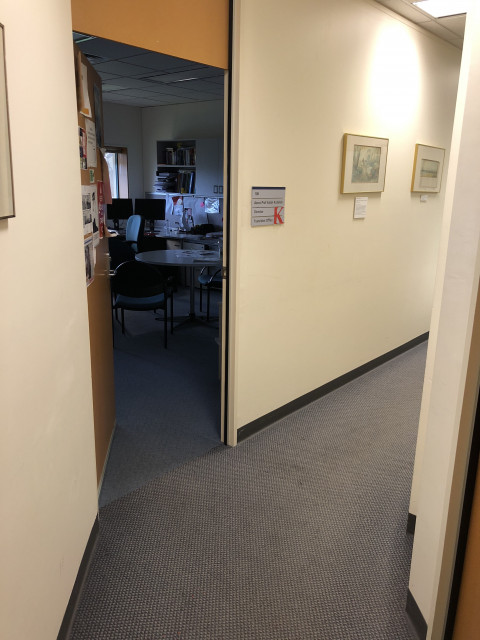 First door on left