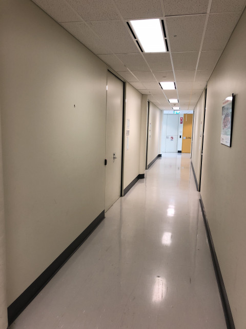 First door on left from main wing