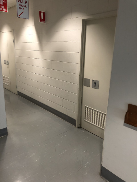 First door on right