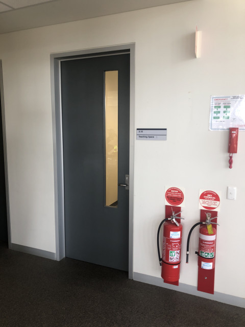First door on right from bridge