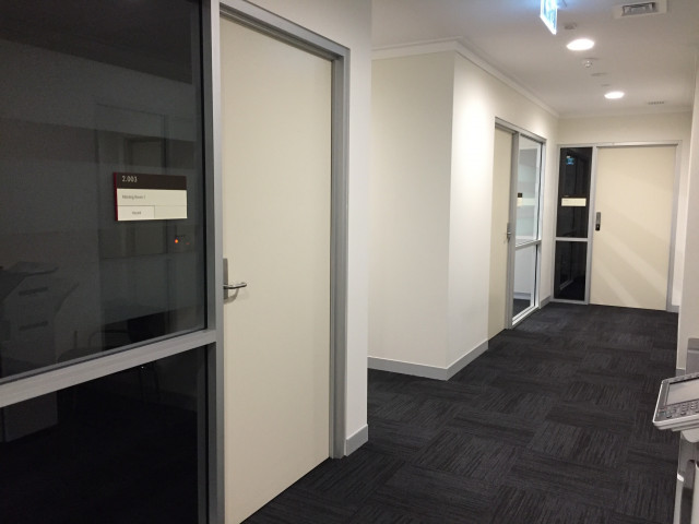 First door on the left