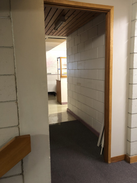 First door on the left leads to the printing room