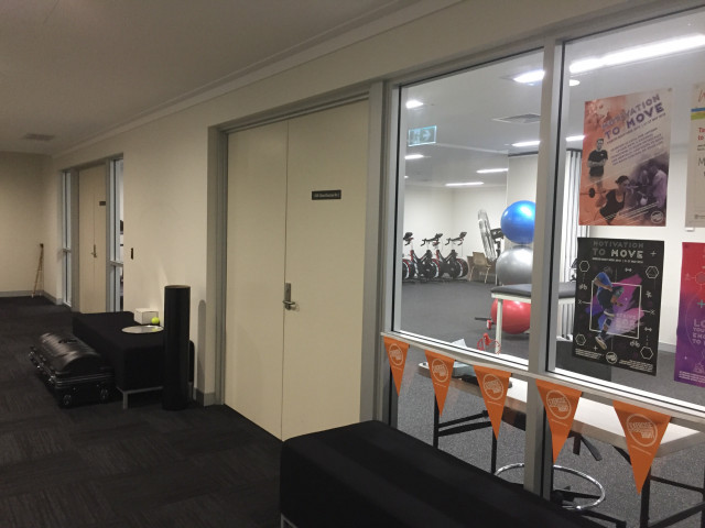 First door on the right