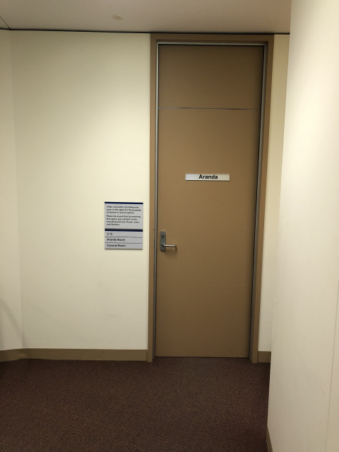 First door straight ahead