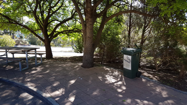 Flinders living university hall car park smoking area.