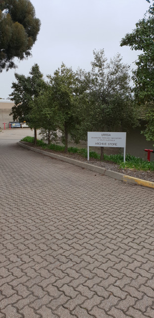 Follow the path past Flinders Press to get to the Archive Store