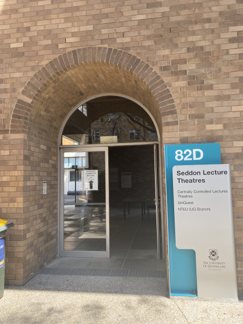 Following through this entrance would provide access towards the centre of Seddon Complex and other Seddon Buildings