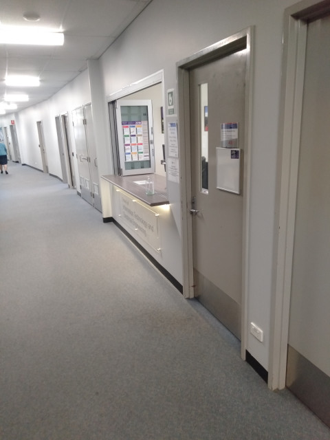 Front desk opposite lifts