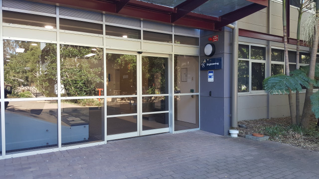 Front of entrance