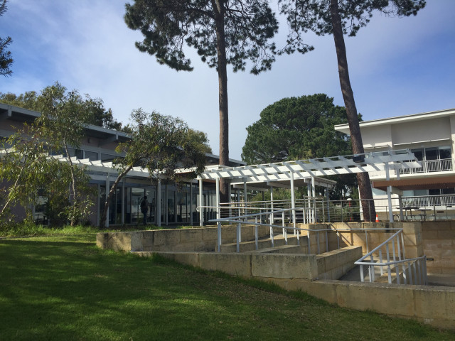 Front of the building