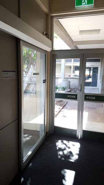 Geospatial sciences 131-135 beside the entrance from the courtyard.