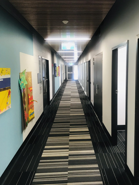 Hallway where the offices are located