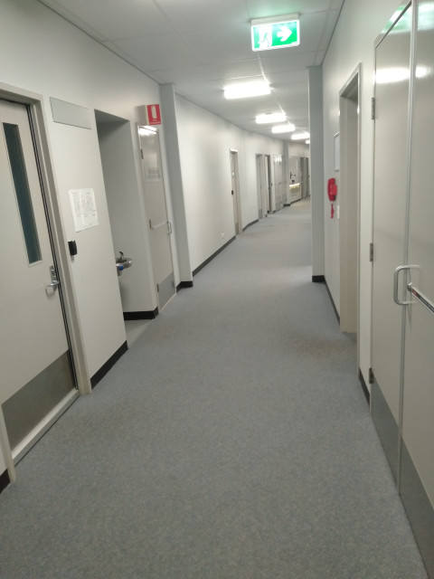 Hallway with offices