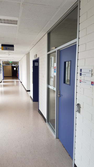 Honours hub beside the west elevator.