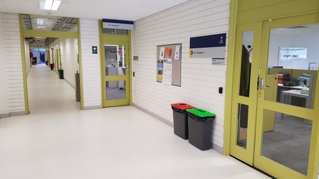 Information technology services from the northwest corner entrance.