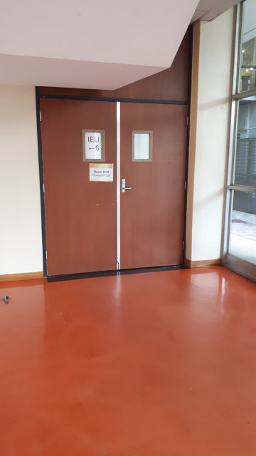 Inside entrance to corridor