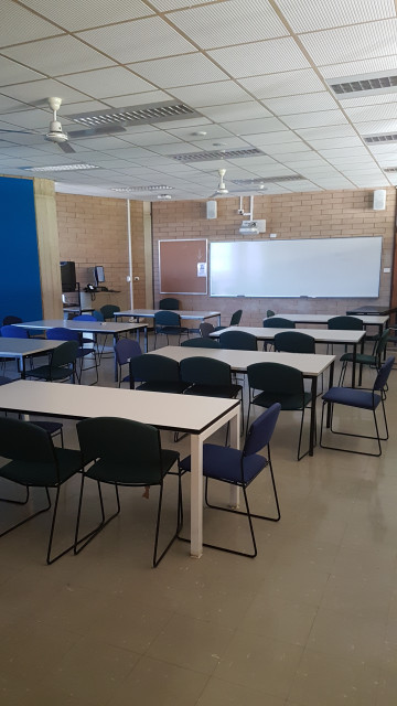 Inside seminar room 213
