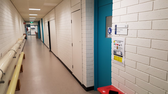 Lab 103 from the building entrance.