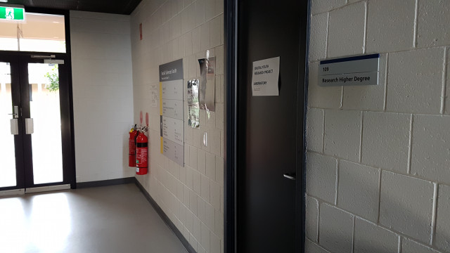 Lab 109 from the west staircase.