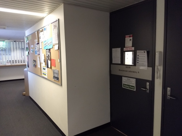 Lab door