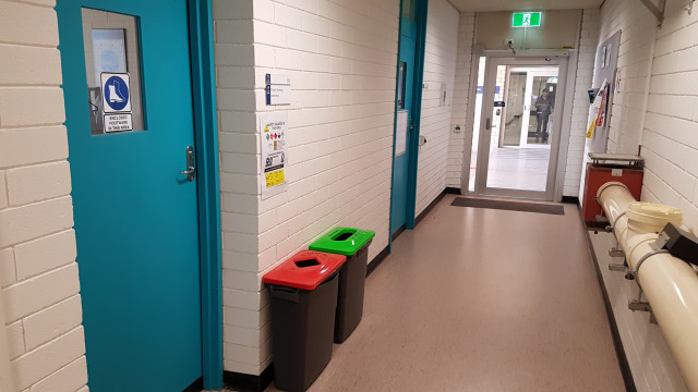 Lab facing the main entrance.