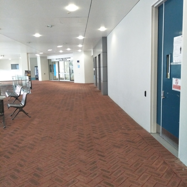 Lab on right. in relation to rest of building