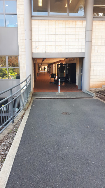 Level 1 entrance from education building