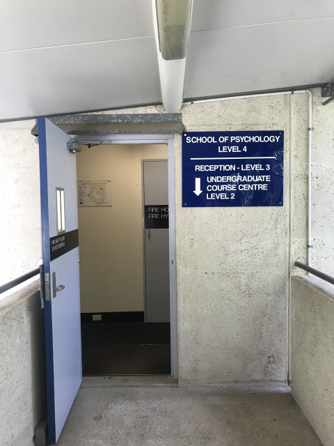 Level 4 entry to the building via the stairs