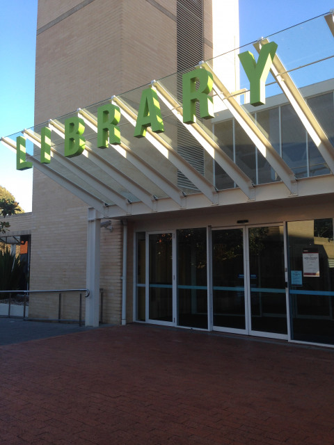 Library entrance