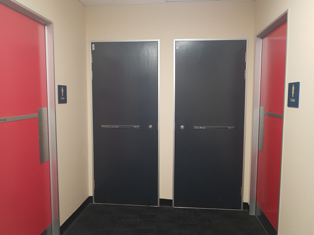 Male and female toilet
