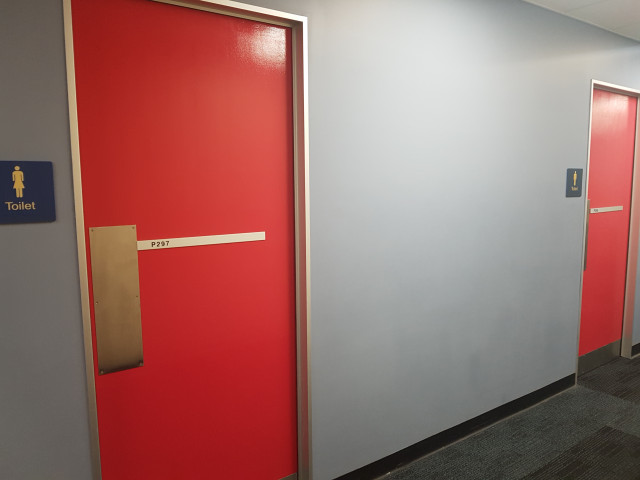 Male and female toilets
