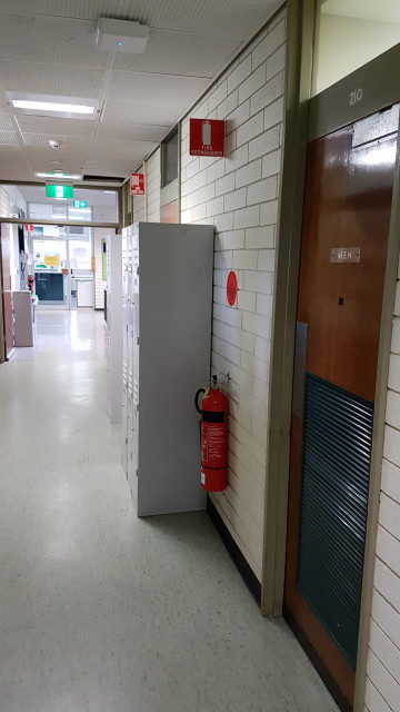 Male toilet in the south corridor.