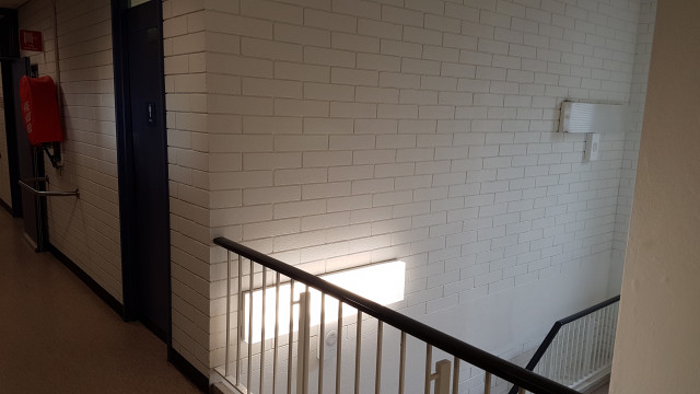 Male toilets and northwest corner staircase.
