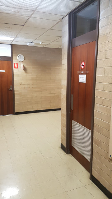 Mens toilet facing the north east corner of the building