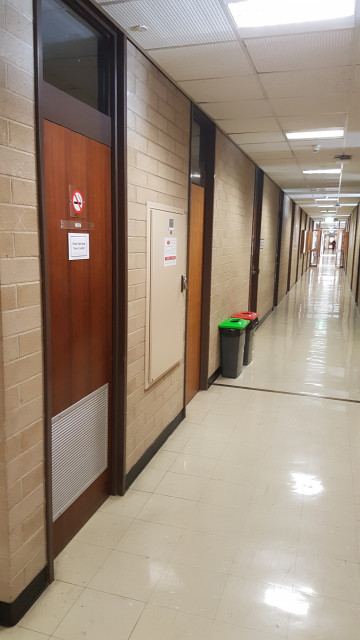Mens toilet from the north east corner of the building