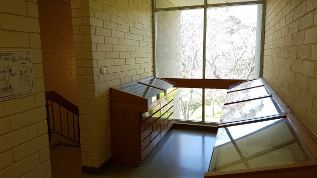 Minerals display cases.