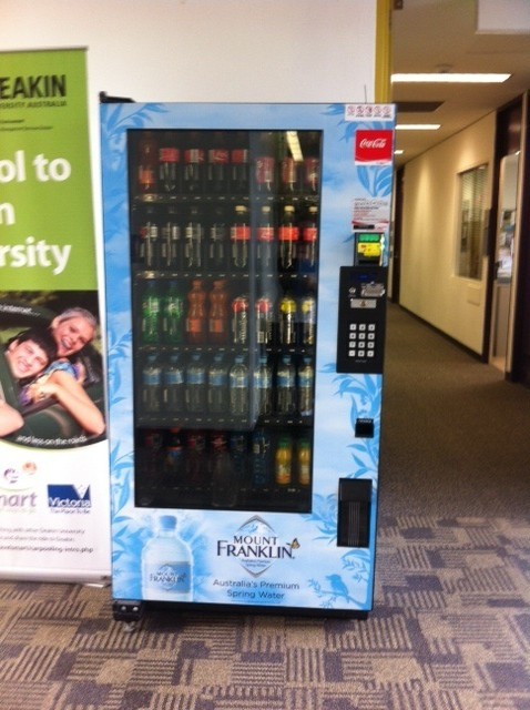 Mount Franklin drills vending machine