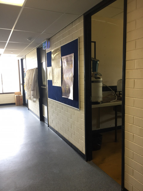 Near the end of the eastern hallway