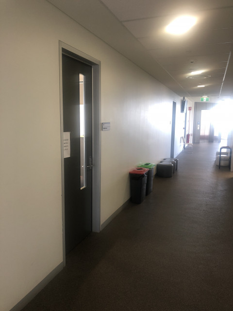 Nearest door on left