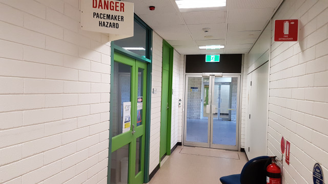 NMR facility beside the main level 2 building entrance.