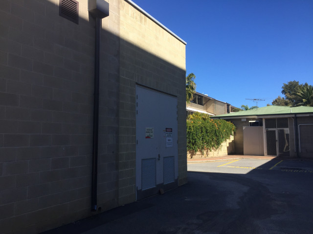 North side of the building