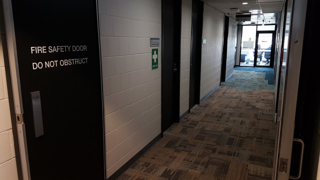 Northeast corner hallway from the east corridor.