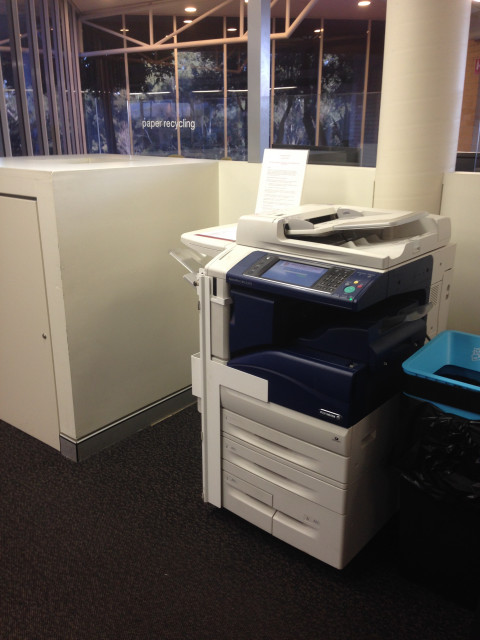 One of the printing spaces in the library